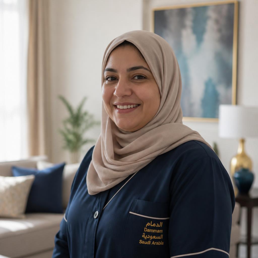 One of our senior housekeepers from the Tayyib Shaghalats team